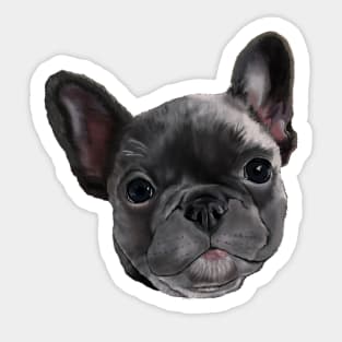 Black | Charcoal French Bulldog Puppy Sticker